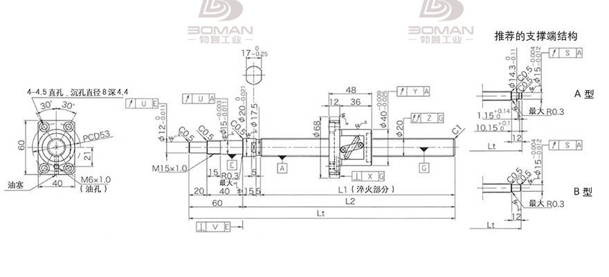 KURODA GP2005DS-BALR-0605B-C3S 黑田丝杠型号